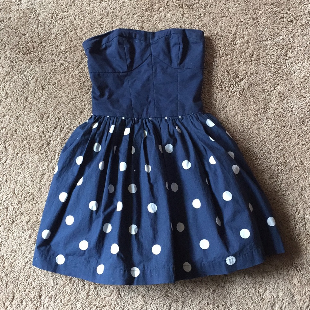 Gilly Hicks Polka Dot Navy Dress